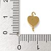 Ion Plating(IP) 304 Stainless Steel Enamel Heart Connector Charms STAS-G351-08G-02-3