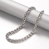 304 Stainless Steel Wheat Chain Bracelets BJEW-F215-07-P-2