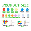 54Pcs 12 Style Food Grade Eco-Friendly Silicone Beads SIL-TA0001-66-13