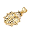 Brass Micro Pave Cubic Zirconia Pendants KK-A260-07D-G-2