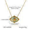 Ocean Natural Shell  Resin Pendant 304 Stainless Steel Cable Chain Necklaces for Women WGEB2E9-03-1