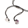 Natural Fluorite Chips Braided Bead Bracelet BJEW-JB08019-07-5