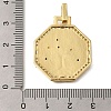 Rack Plating Brass Micro Pave Cubic Zirconia Pendants ZIRC-F142-20G-02-3