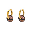 French Vintage Natural Carnelian Hoop Earrings AC0177-1-10