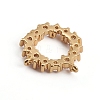 Brass Micro Pave Clear Cubic Zirconia Pendants ZIRC-L091-032G-2