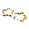 Two Tone 304 Stainless Steel Hoop Earrings LS-EJEW-K257-02D-GP-2