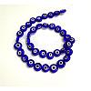 Handmade Evil Eye Lampwork Flat Round Bead Strands LAMP-L058-12mm-04-2