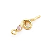 Brass Micro Pave Cubic Zirconia Pendants KK-M321-01E-G04-2