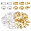 70Pcs 2 Colors Brass Crimp Beads Covers KK-LP0001-68-1