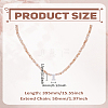 1Pc Glass Rondelle Beaded Necklaces NJEW-LP0007-23I-2