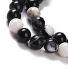 Round Natural Zebra Jasper Beads Strands G-R253-6mm-5