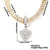 Fashionable Rock Hip-hop Style Brass Pave Clear Cubic Zirconia Shield with Star Pendant Tennis Necklaces for Men VV4192-2-1