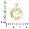 Religion Cross Brass Micro Pave Clear Cubic Zirconia Pendants CU-CBA83A6-03C-G02-3