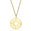 Fashionable Stainless Steel Compass Pendant Necklaces for Women's Daily Wear YQ3893-2-2