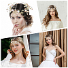 1Pc Alloy with Resin and Polyester Headpiece Cap AJEW-CY0001-92-5