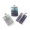Natural Fluorite Pendants G-P487-05P-1