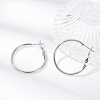 Tarnish Resistant 201 Stainless Steel Hoop Earrings EJEW-F188-24P-A-1