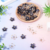 100Pcs 2 Colors Transparent Resin Sakura Flower Bead Caps RESI-TA0005-57-5