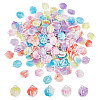 AHANDMAKER 200Pcs 5 Colors Plastic Beads KY-GA0001-12-1