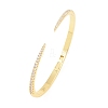 Brass Micro Pave Clear Cubic Zirconia Hinged Bangles BJEW-F528-01G-2