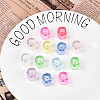 UV Plating Transparent Acrylic European Beads OACR-M027-02C-1