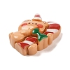 Christmas Bear Theme Opaque Resin Decoden Cabochons RESI-S397-02F-2