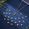 60Pcs 2 Styles Brass Pave Clear Cubic Zirconia Flat Round Link & Charms Findings Kits KK-AR0001-83-4