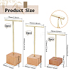 6Pcs 3 Sizes Iron T Bar Earring Display Stands EDIS-FG0001-77-2