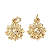 Brass Micro Pave Cubic Zirconia Charms CU-CBAF0F8-17D-G-1