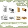 4 Sets 2 Colors Stainless Steel Silicone Bayonet Clasps STAS-AR0002-63-2