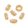 Heartbeat Brass Micro Pave Clear Cubic Zirconia European Beads CU-CBA6A75-22G-1