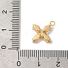 Brass Micro Pave Clear Cubic Zirconia Pendants KK-M294-03G-3