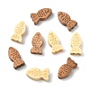 40Pcs 2 Colors Dyed Wooden Beads WOOD-CJ0002-68-8