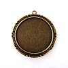 Vintage Tibetan Style Alloy Pendant Cabochon Settings TIBEP-M018-22AB-NF-1