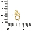 Brass Micro Pave Cubic Zirconia Charms KK-K368-06C-G-3