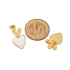 Rack Plating Heart Brass Stud Earrings for Women EJEW-C125-26G-7