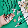 24Pcs Resin Tooth Shape Pendant Necklaces NJEW-GA0001-19-3