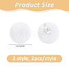 4Pcs 2 Styles Artificial Wool Pompom Ball with Iron Shoe Buckle Clips HJEW-DC00177-2