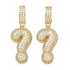 Brass Micro Pave Cubic Zirconia Pendants KK-P345-17G-02-1