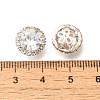 Brass Micro Pave Clear Cubic Zirconia Buttons KK-M312-24P-3