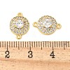 Brass Micro Pave Cubic Zirconia Connector Charms KK-U056-31G-3