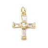 Easter Brass Micro Pave Clear Cubic Zirconia Pendants KK-E799-05E-G-1
