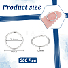 200Pcs 304 Stainless Steel Open Jump Rings STAS-UN0057-96-3