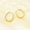 PVD Vacuum Plating 202 Stainless Steel Huggie Oval Hoop Earrings EJEW-H003-07G-06-2