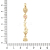 Brass Micro Pave Pink Cubic Zirconia Big Pendants CU-CBA2C2D-17G-3