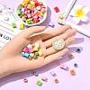 200Pcs 2 Styles Stripe Resin Beads RESI-YW0002-11-5