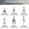 18Pcs 6 Styles Alloy Enamel & Crystal Rhinestone European Dangle Charms FIND-YW0006-85-2