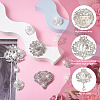 Biyun 10Pcs 10 Styles Flower & Heart & Teardrop Crystal Rhinestone Brooches Set JEWB-BY0001-04-13