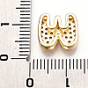 Brass Micro Pave Cubic Zirconia Charms KK-N254-217G-W-3