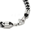 304 Stainless Steel Wheat Chain Bracelets for Men BJEW-B093-04AS-3